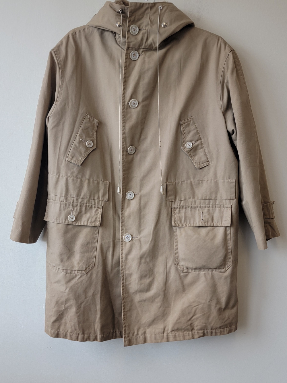 C&A Tan Car Coat Sherpa Lined Vintage EU 38 Size M